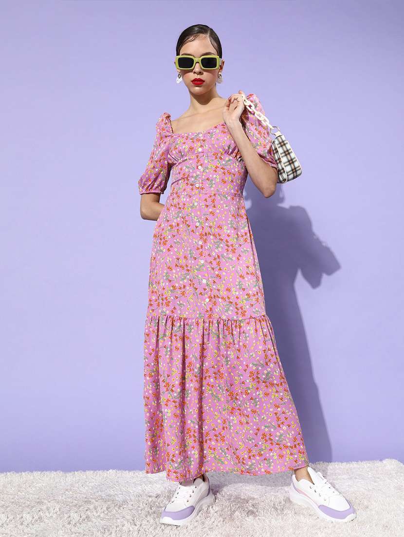 Women's Tiered Dress Floral Dress