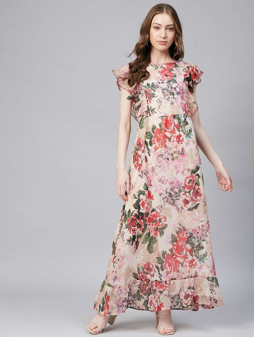 women's fit & flare floral dress - 19371234 -  Zoom Image - 0
