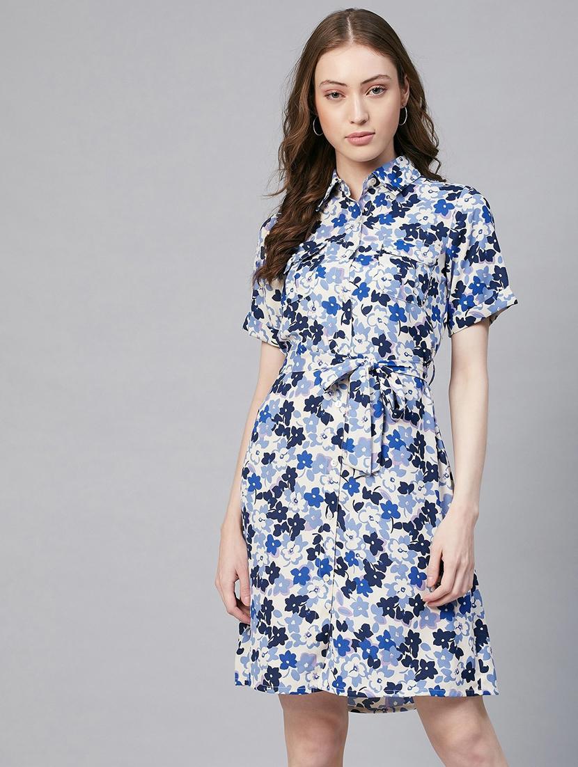 women's shirt floral dress - 19371236 - Zoom Image - 0