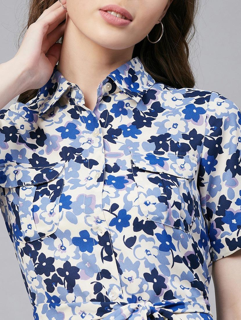 women's shirt floral dress - 19371236 - Standard Image - 5