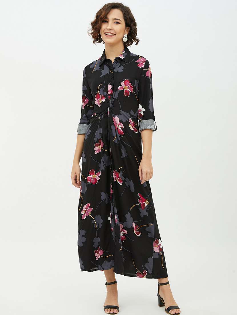 women's shirt floral dress - 19371276 - Zoom Image - 0