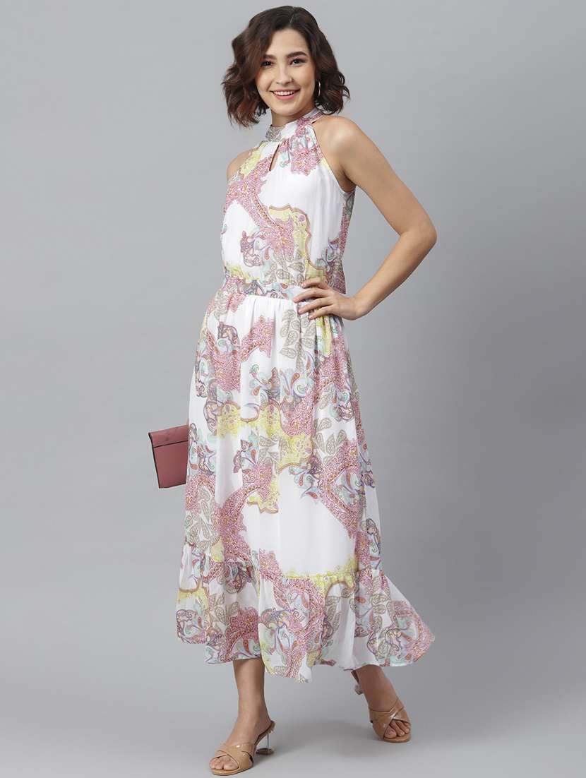 white georgette dress