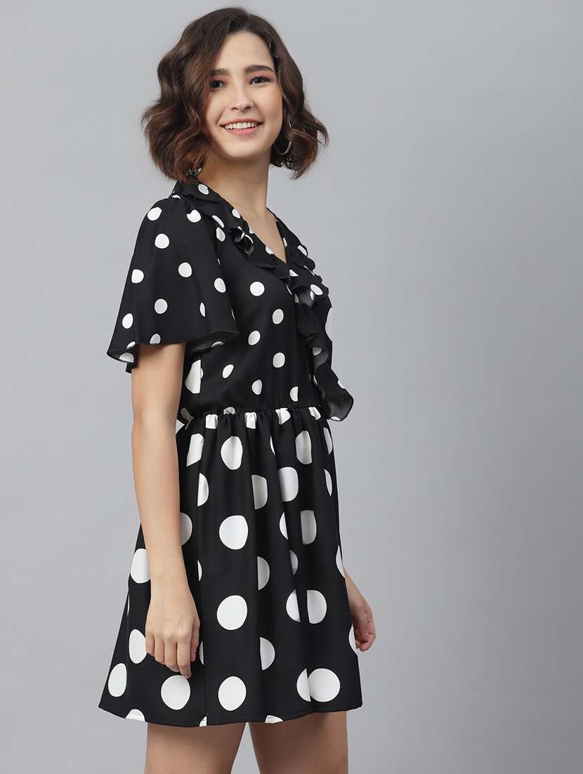 women's fit & flare self design dress - 19371294 -  Standard Image - 3