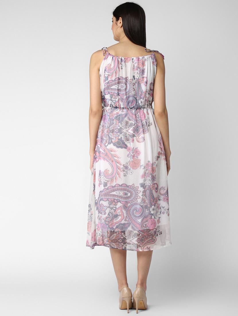 women's fit & flare paisley dress - 19371327 - Standard Image - 3