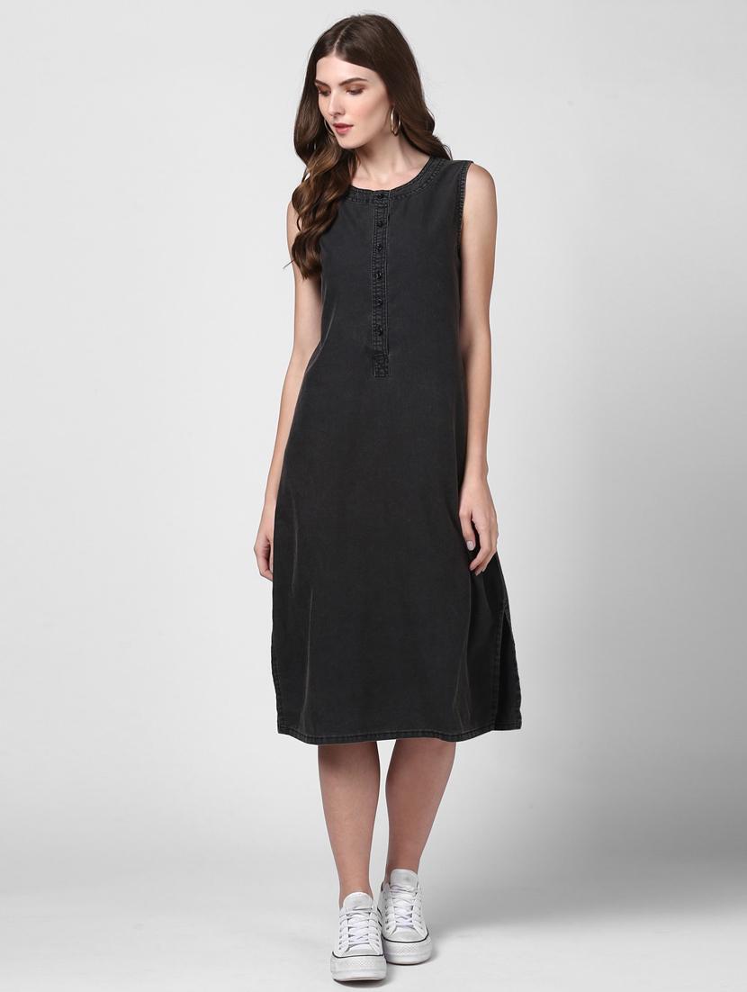 women's solid dress - 19371354 - Standard Image - 3