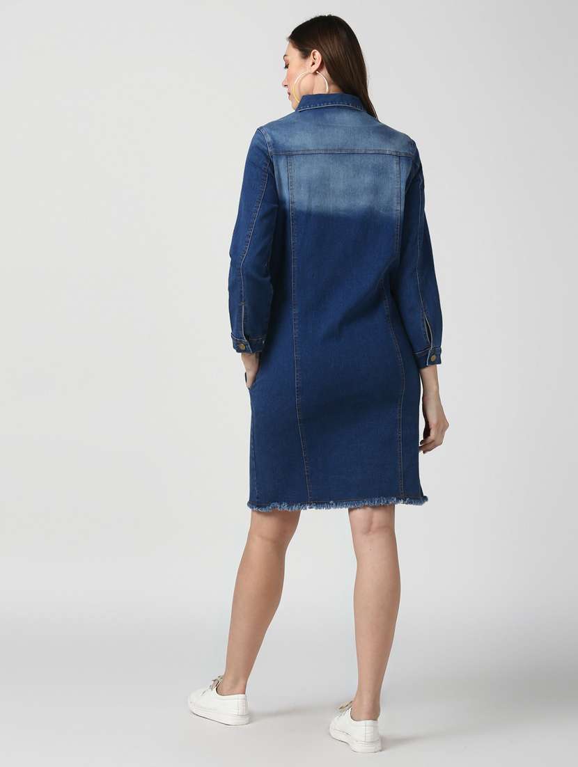 women's shirt solid dress - 19371513 - Standard Image - 3