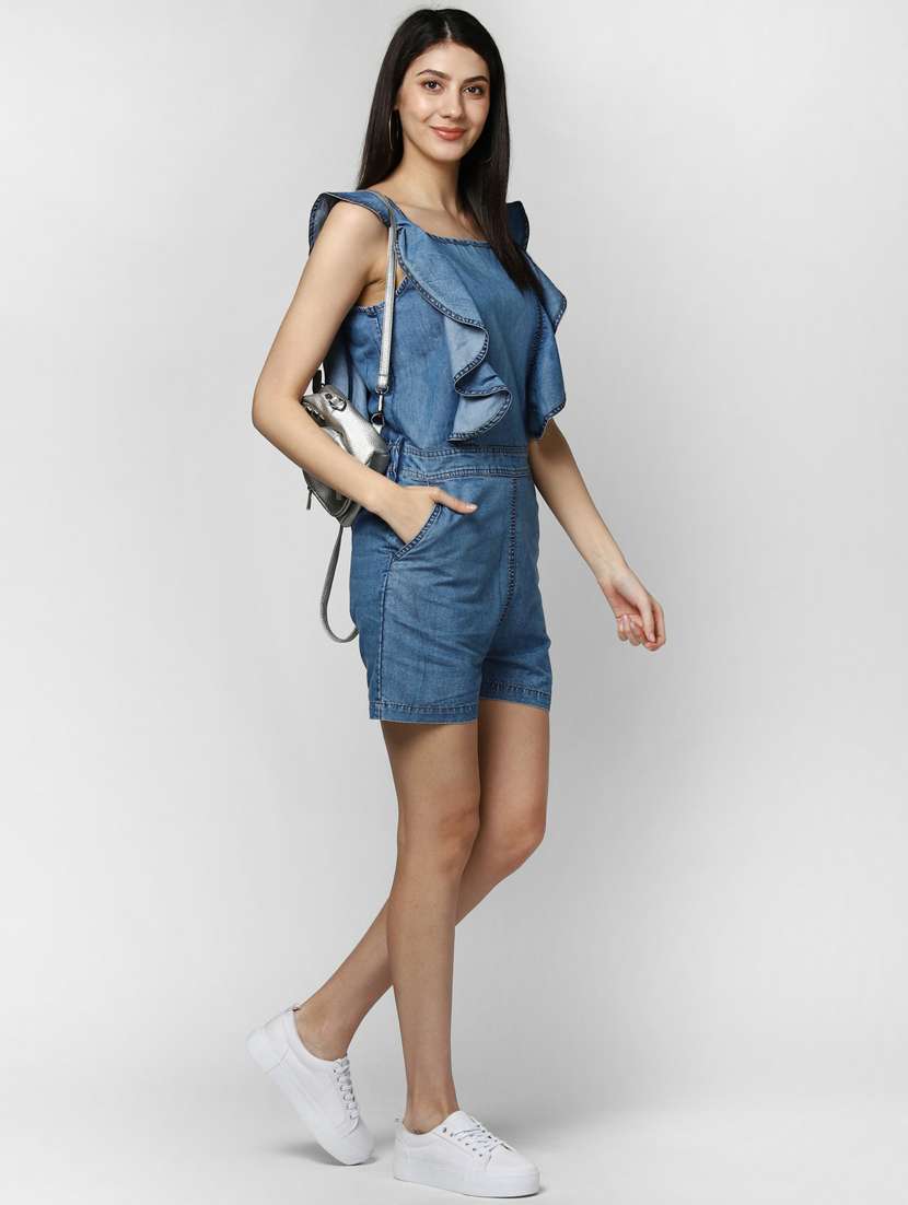 blue denim romper jumpsuit - 19371579 -  Standard Image - 3