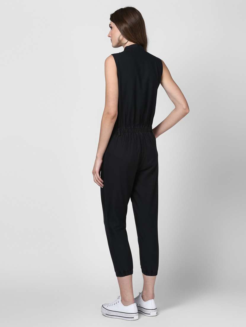 black denim 3/4 jumpsuit - 19371599 -  Standard Image - 3