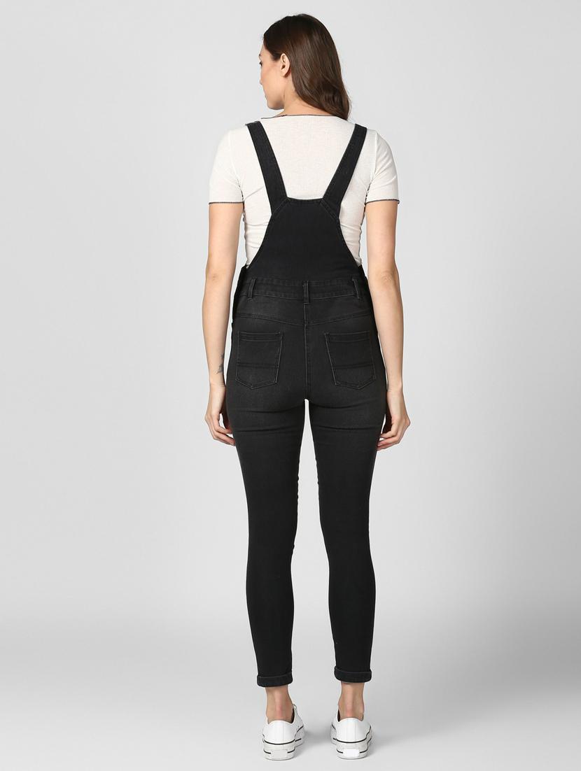 black denim dungaree - 19371663 - Standard Image - 3