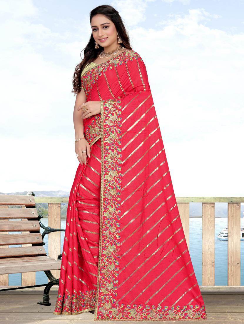 embroidered saree with blouse - 19371815 -  Zoom Image - 0