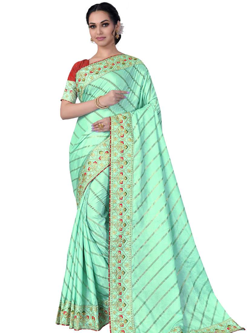 leheriya printed saree with blouse - 19372084 - Zoom Image - 0