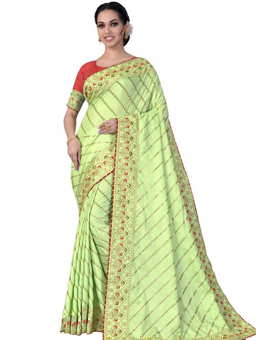 embroidered saree with blouse - 19372087 -  Standard Image - 0