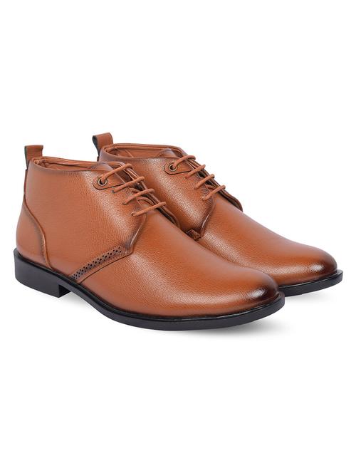 men tan lace up boots - 19382818 -  Standard Image - 0