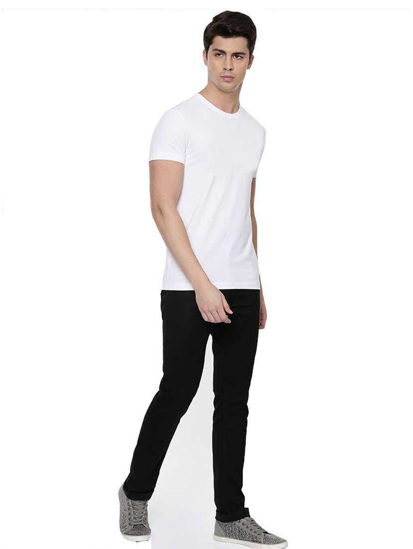 men round neck solid t-shirt - 19385553 -  Standard Image - 3