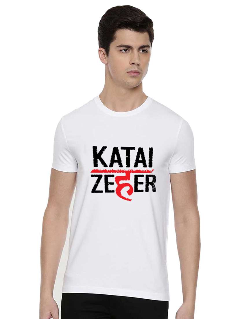 boys round neck front print t-shirt