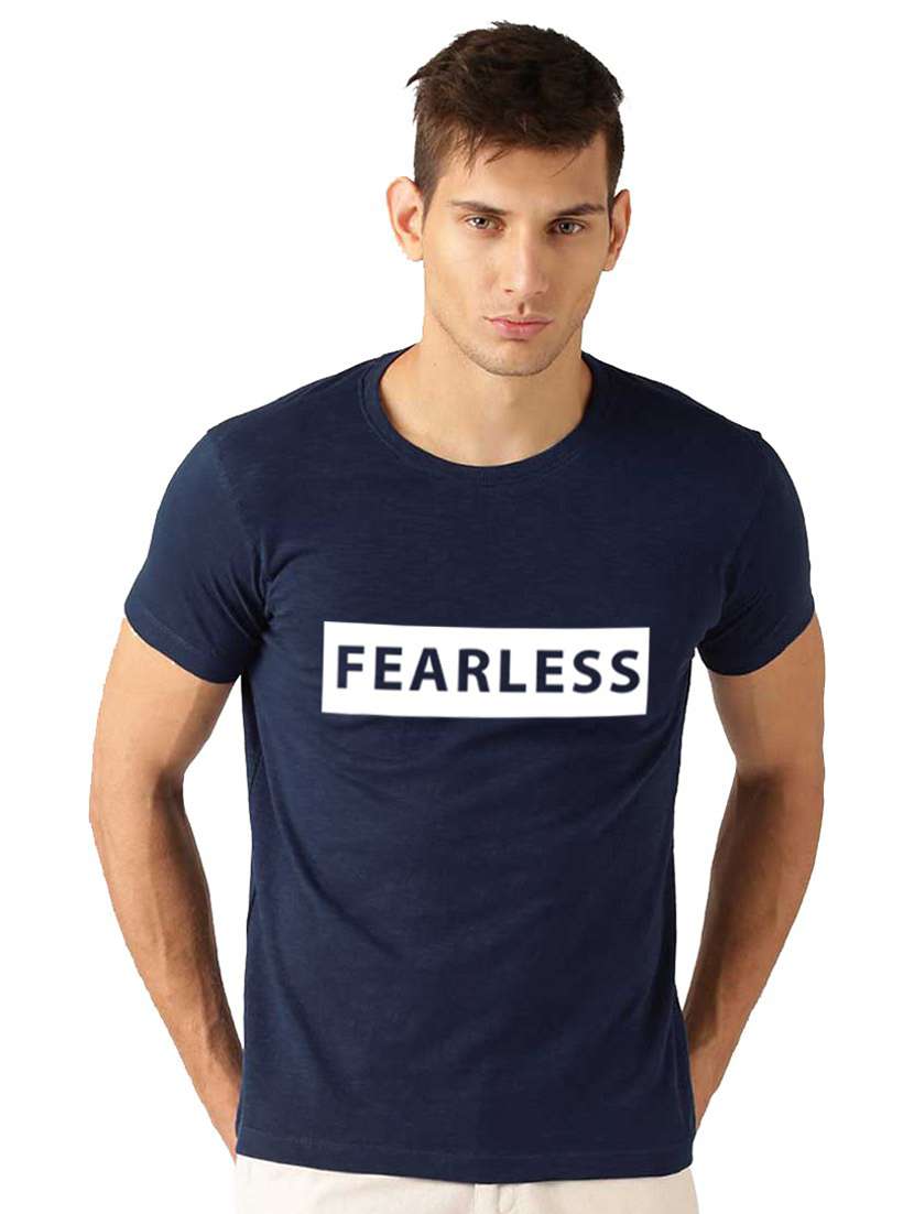 men printed round neck t-shirt