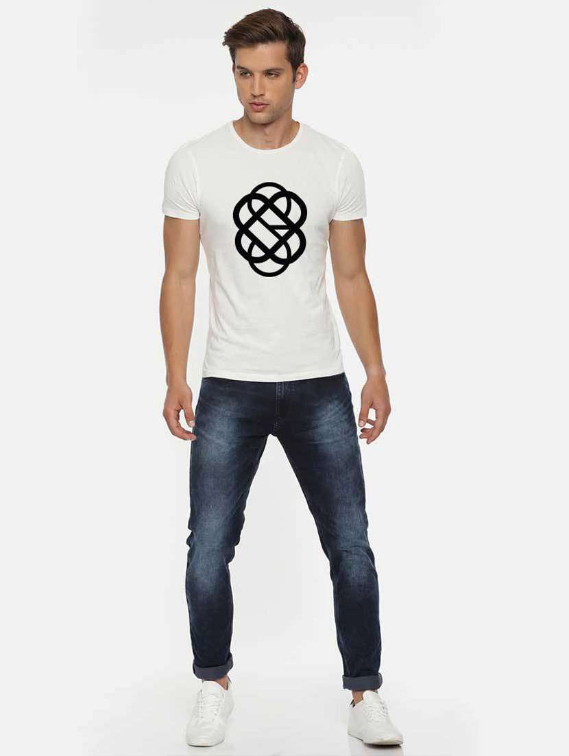 men round neck front print sweatshirt - 19385665 -  Standard Image - 3