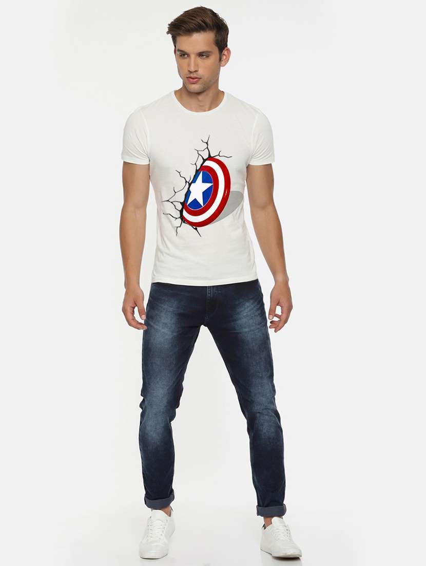 men round neck front print sweatshirt - 19385680 -  Standard Image - 3