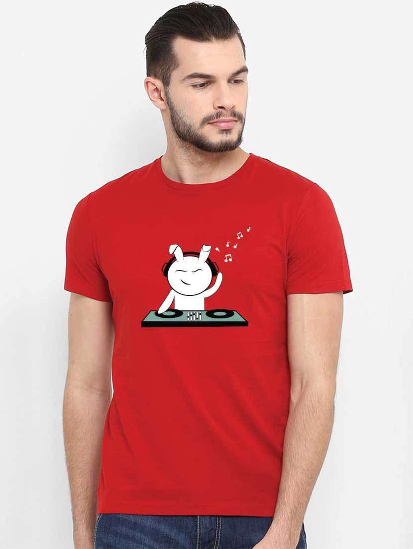 men round neck chest print sweatshirt