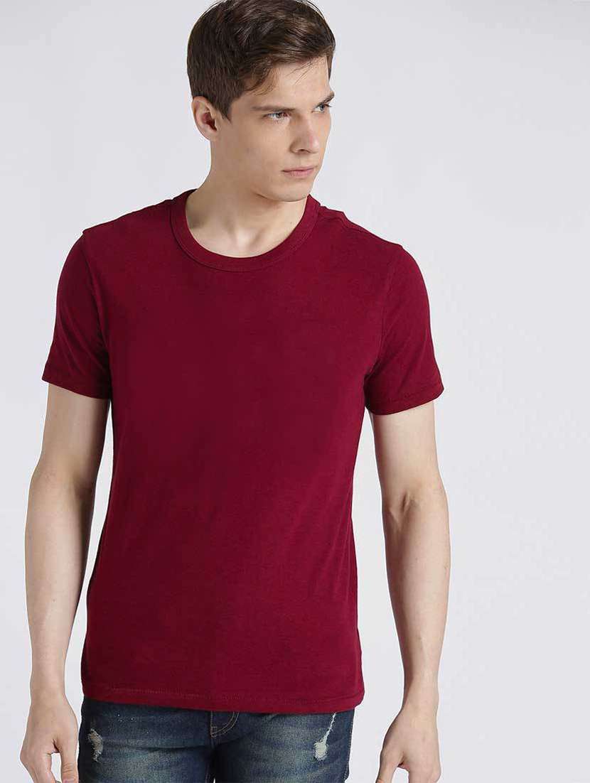 men round neck solid sweatshirt