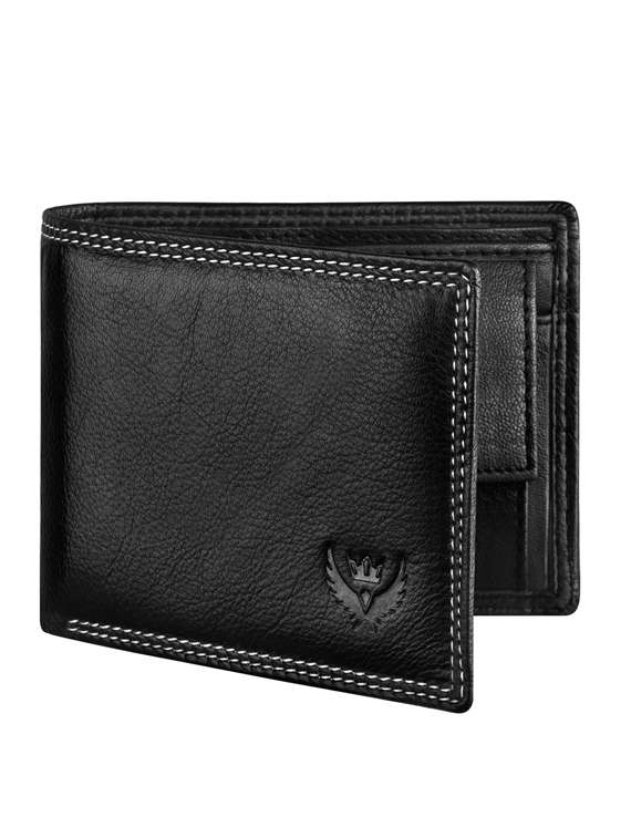 black grain texture wallet