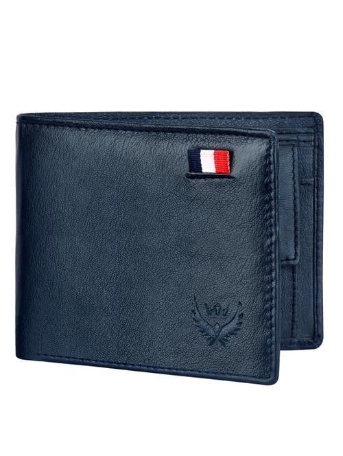 blue grain leather wallet - 19388652 -  Standard Image - 0