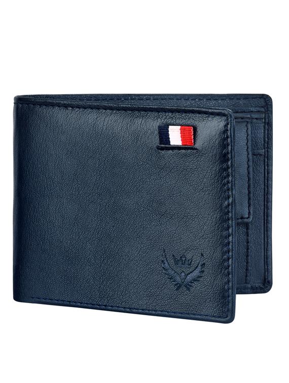 blue grain leather wallet - 19388652 -  Zoom Image - 0