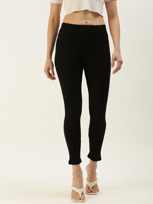 black solid legging - 19397164 - Standard Image - 0