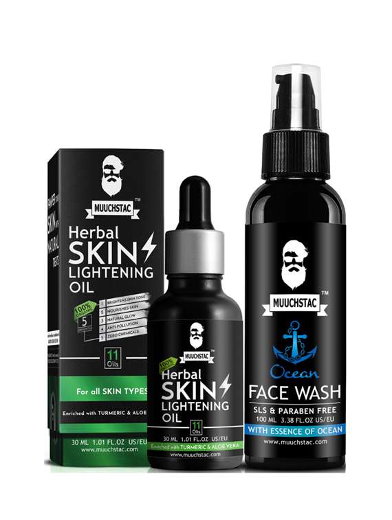 Muuchstac Skin Lightening Oil (30 Ml) With Ocean Face Wash (100 Ml)