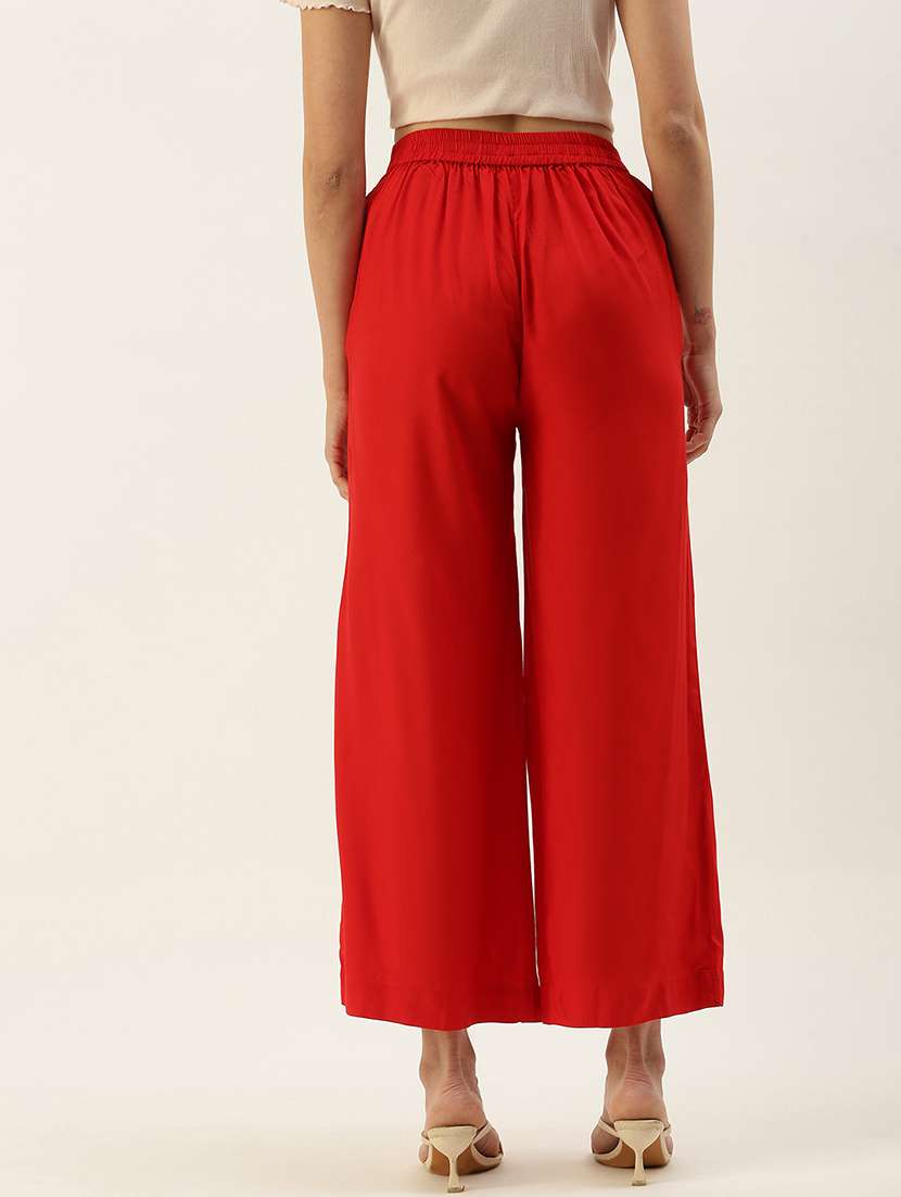 red solid palazzo - 19397188 -  Standard Image - 3
