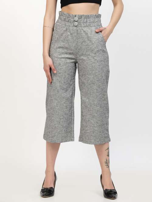 grey solid culottes - 19397199 -  Standard Image - 0