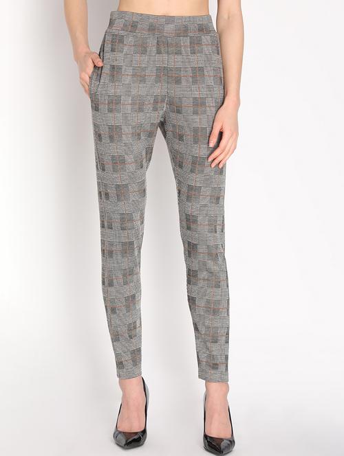 grey checkered jegging - 19397201 - Standard Image - 0