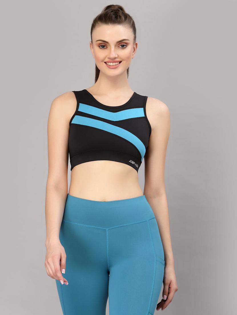 black polyester sports bra - 19397662 - Zoom Image - 0
