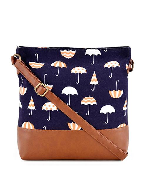 blue canvas sling bag - 19404300 - Standard Image - 0