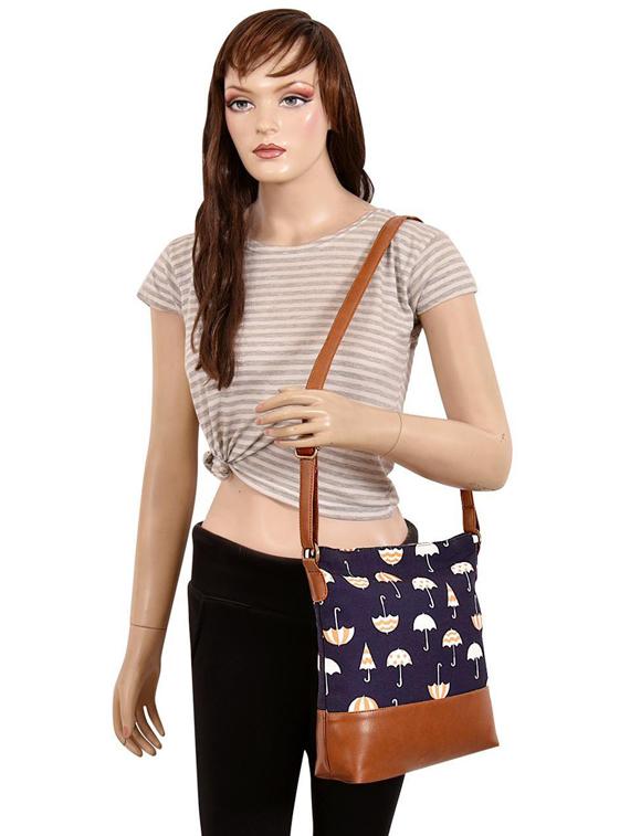 blue canvas sling bag - 19404300 - Standard Image - 3