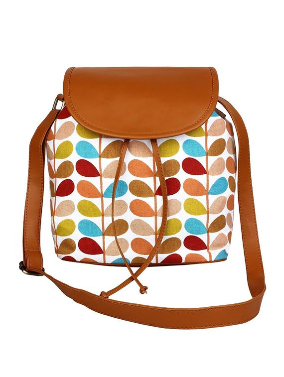 multi colored canvas sling bag - 19404306 -  Zoom Image - 0