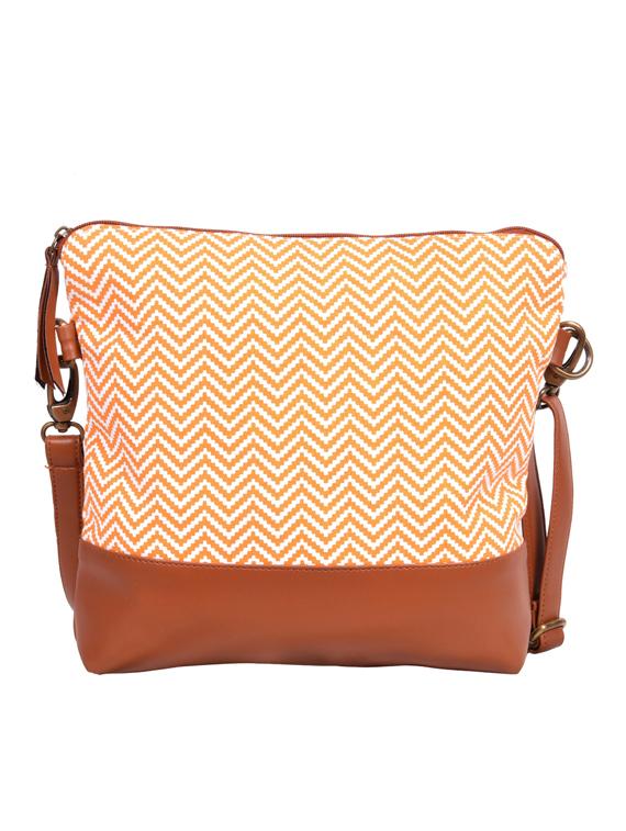multi colored canvas sling bag - 19404325 - Zoom Image - 0