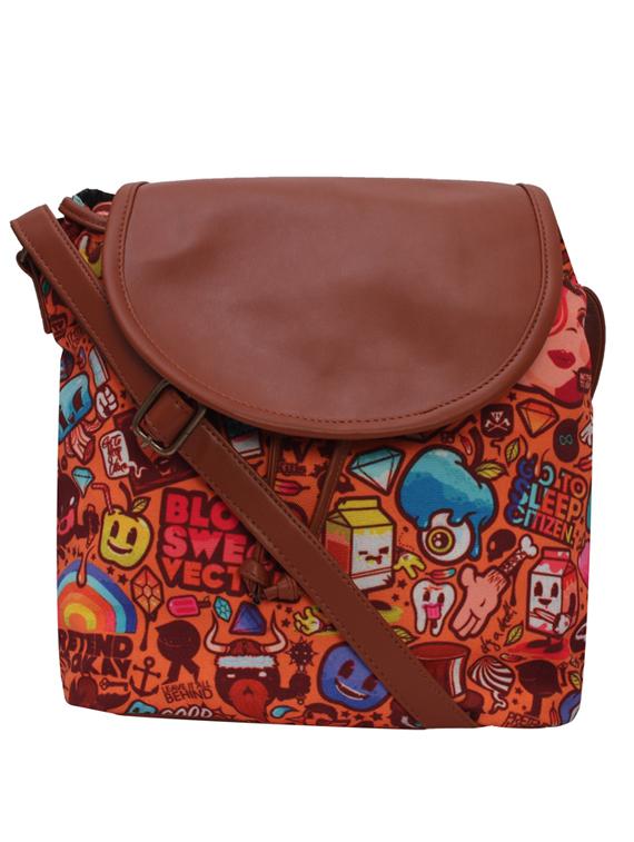 orange canvas sling bag - 19404362 - Zoom Image - 0