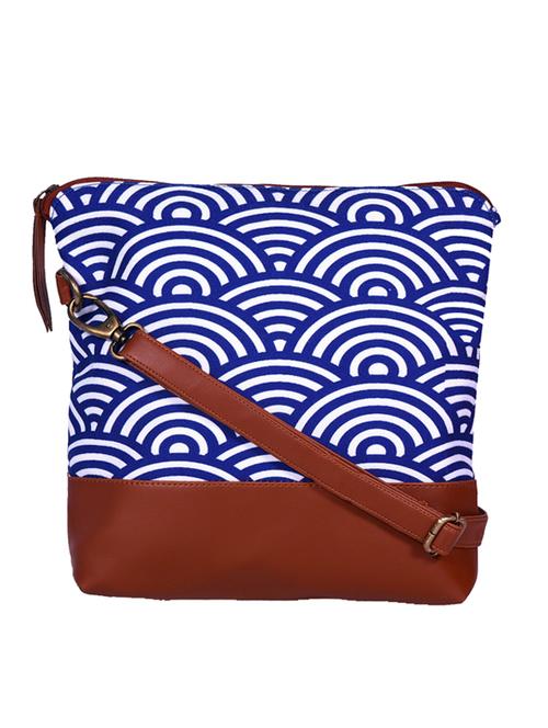 blue canvas sling bag - 19404398 -  Standard Image - 0