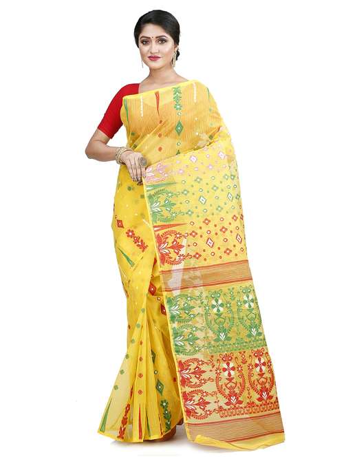 women's self design yellow colored saree - 19404639 - Standard Image - 0