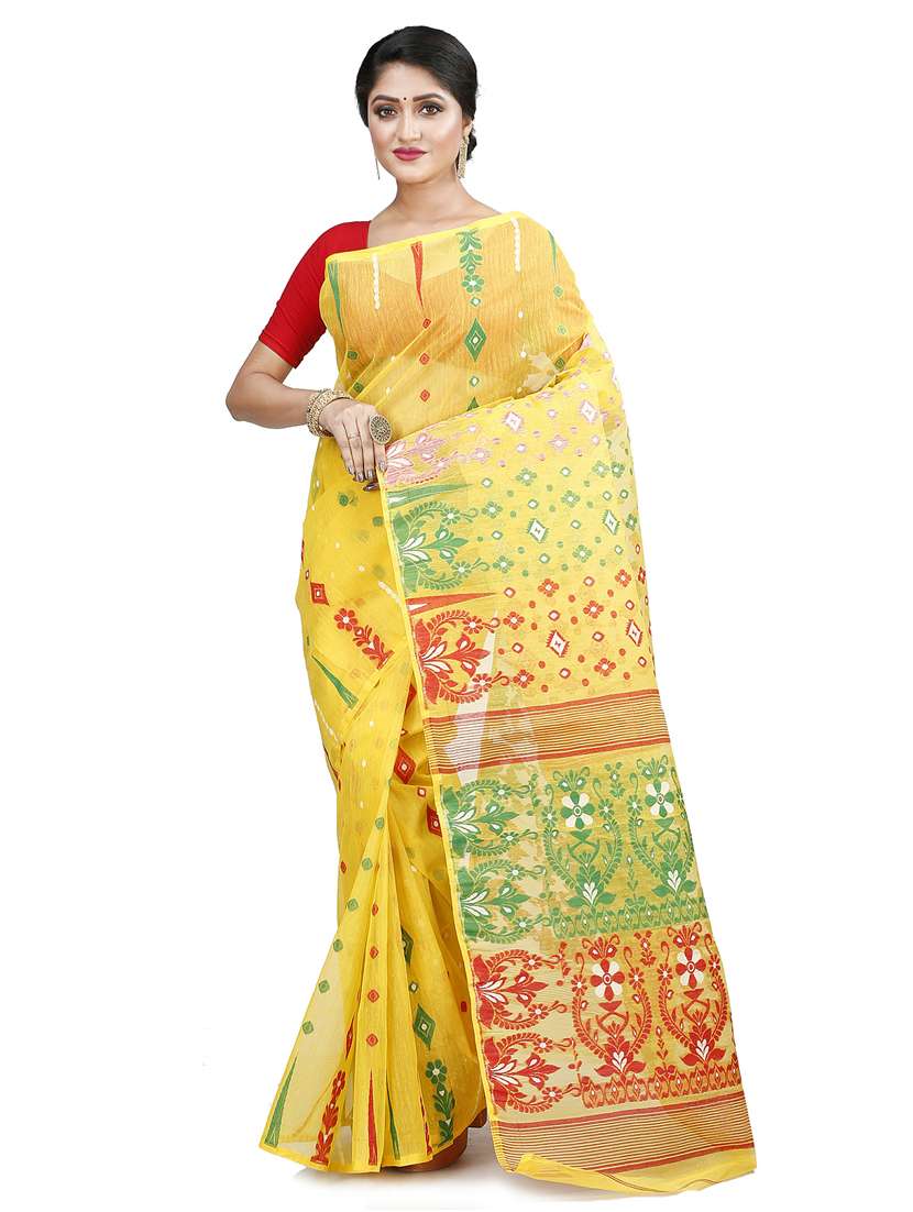 women's self design yellow colored saree - 19404639 - Zoom Image - 0