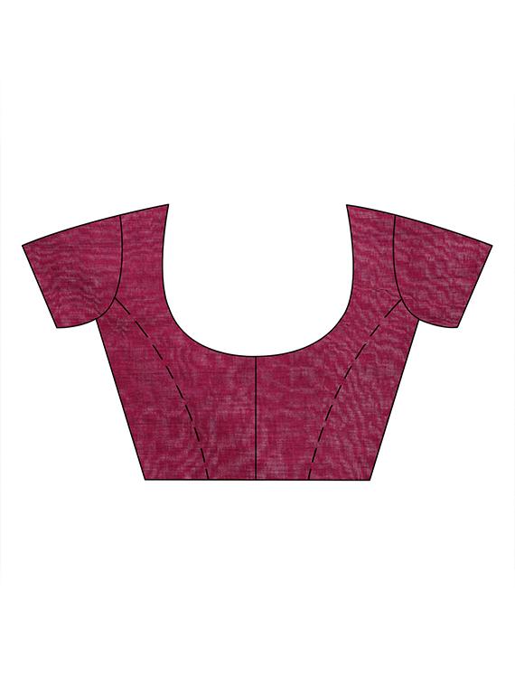 purple cotton handloom saree with blouse - 19404650 - Standard Image - 3