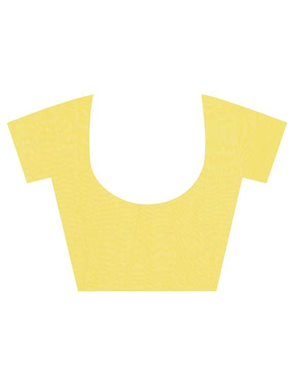 women's self design yellow colored saree with blouse - 19404716 - Standard Image - 3