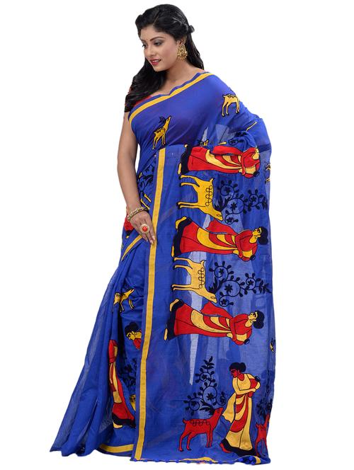 women's self design blue colored saree - 19404798 - Standard Image - 0