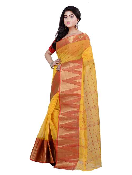 women's self design yellow colored saree - 19404814 -  Standard Image - 0