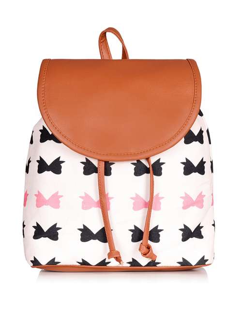 white canvas regular backpack