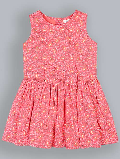girls round neck sleeveless frock - 19406825 - Standard Image - 0