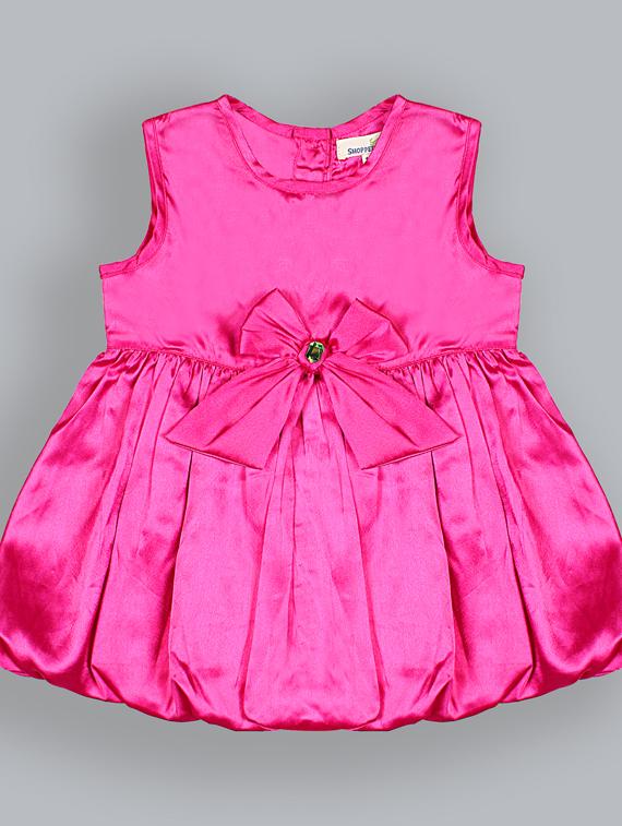 girls round neck short sleeves frock