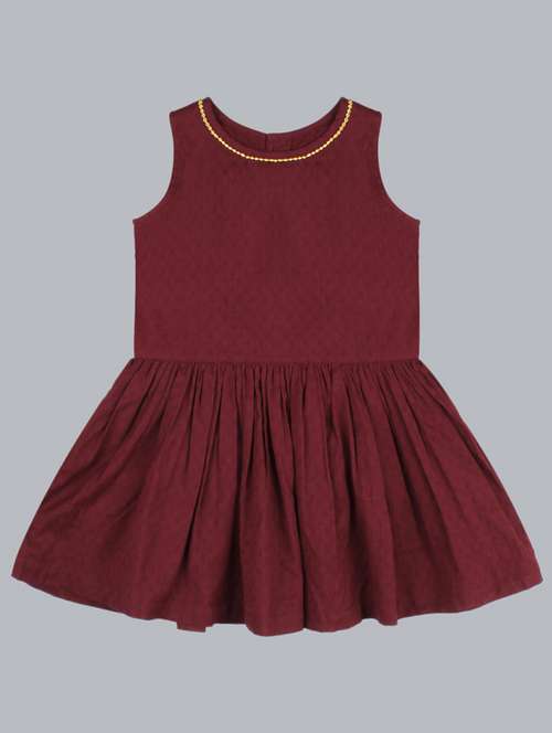 girls round neck sleeveless frock - 19406905 -  Standard Image - 0