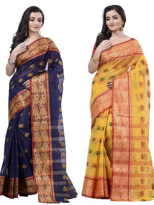 pack of 2 handloom sarees - 19407082 -  Standard Image - 0